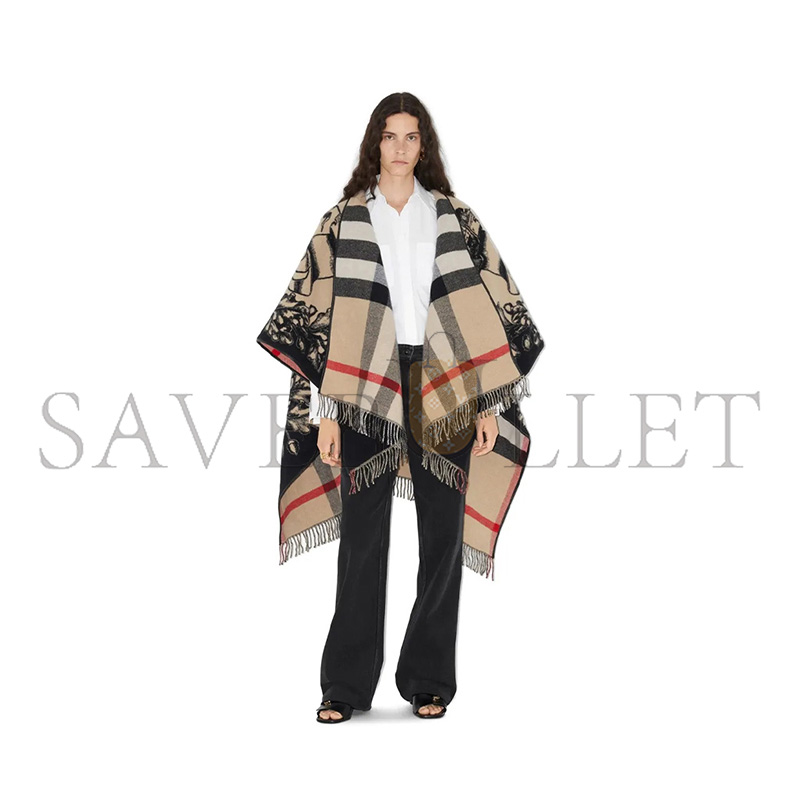 BURBERRY GALLANT KNIGHT WOOL CAPE 80748751 (130*155cm)